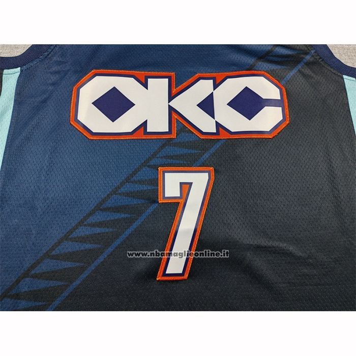 Maglia Oklahoma City Thunder Chet Holmgren No 7 Citta 2025-26 Blu